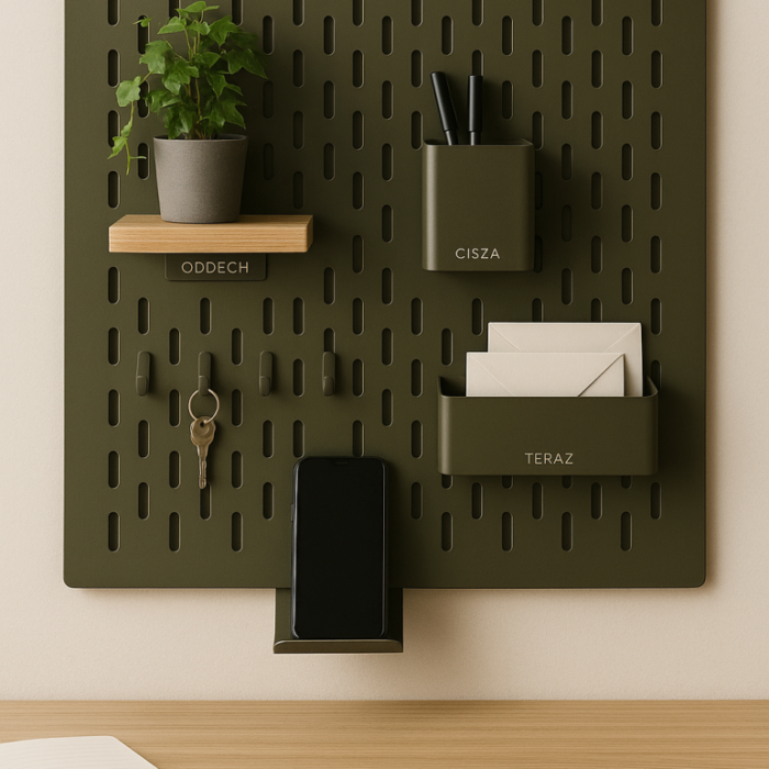 Metalowa tablica organizer „OLIVE GRID”
