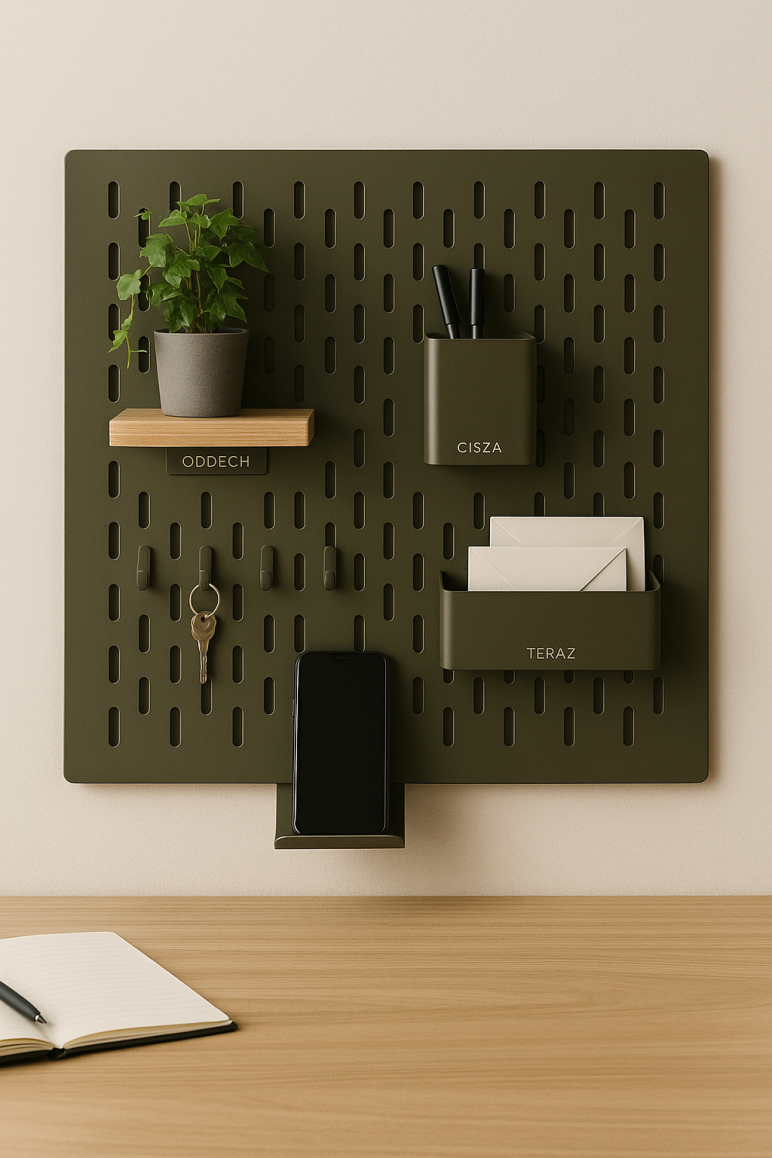 Metalowa tablica organizer „OLIVE GRID”
